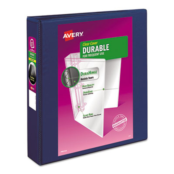 Durable View Binder With Durahinge And Slant Rings, 3 Rings, 1.5" Capacity, 11 X 8.5, Blue