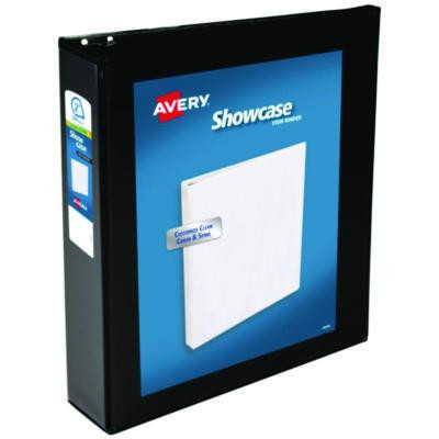 Showcase Economy View Binders With Slant Rings, 3 Rings, 2" Capacity, 11 x 8.5, Black