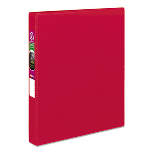 Durable Non-View Binder With Durahinge And Slant Rings, 3 Rings, 1" Capacity, 11 X 8.5, Red