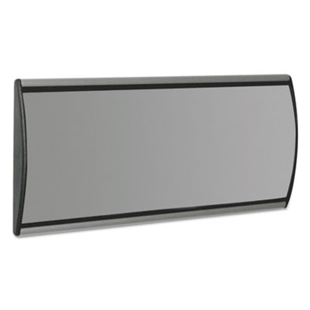 People Pointer Wall/Door Sign, Aluminum Base, 8.75 X 4, Black/Silver