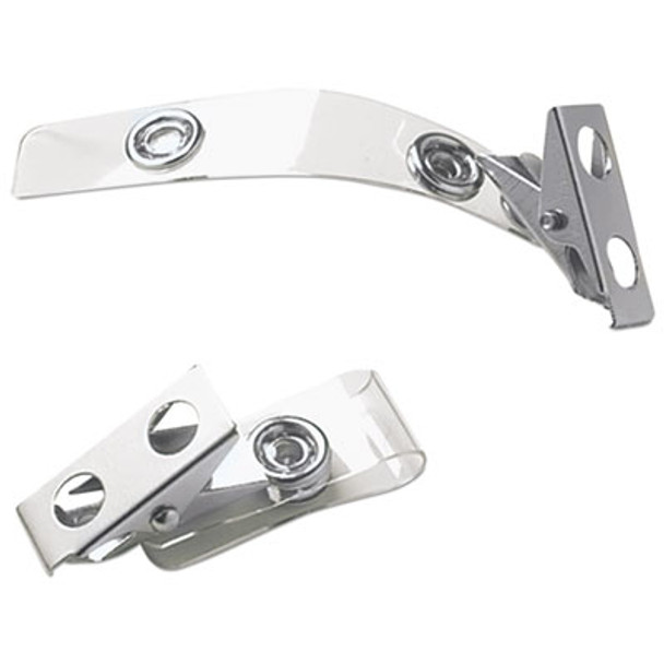 Sicurix Id Strap Clips, 0.38" X 2.75", Clear, 25/Pack