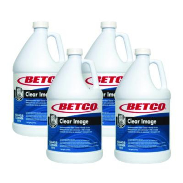 Clear Image Glass And Surface Cleaner, Rain Fresh Scent, 1 Gal Bottle, 4/Carton