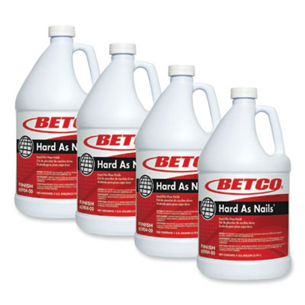 Hard As Nails Floor Finish, 1 Gal Bottle, 4/Carton