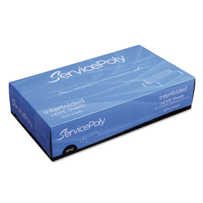 Poly Pick Up Sheets, 10 x 10.75, Clear, 1,000/Box, 10 Boxes/Carton