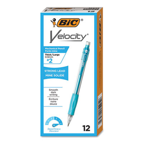 Velocity Original Mechanical Pencil, 0.9 Mm, Hb (#2), Black Lead, Turquoise Barrel, Dozen