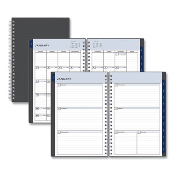 Passages Weekly/Monthly Planner, 8 x 5, Charcoal Cover, 12-Month (Jan To Dec): 2026