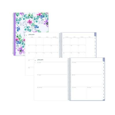 Laila Create-Your-Own Cover Weekly/Monthly Planner, Wildflower Artwork, 11 x 8.5, Purple/Blue/Pink, 12-Month (Jan-Dec): 2026