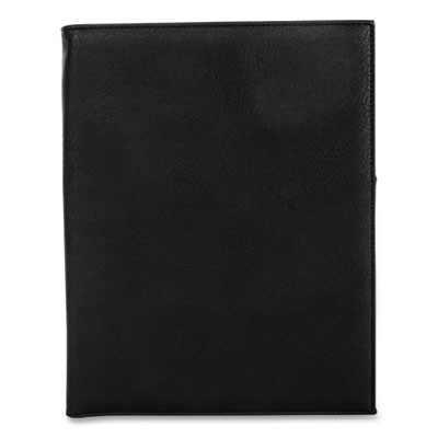 Faux-Leather Padfolio, 9 X 12 Pad, 9.75 X 12.5, Black