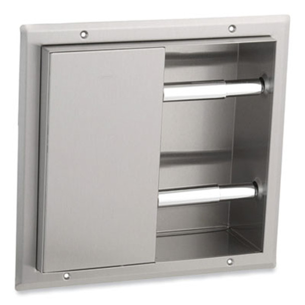 Partition-Mounted Multi-Roll Toilet Tissue Dispenser, 13.25 x 4 x 12.56, Stainless Steel