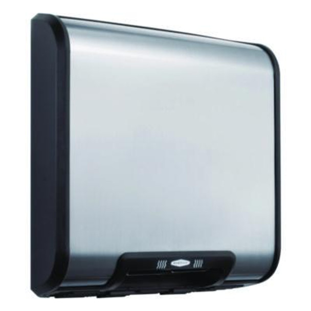 Trimlineseries Quietdry Surface-Mounted Ada Automatic Hand Dryer, 115 V, 13.78 x 4 x 13.59, Stainless Steel/Black
