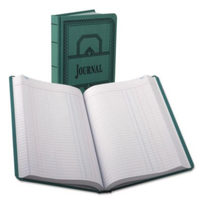 Account Journal, Journal-Style Rule, Blue Cover, 11.75 X 7.25 Sheets, 500 Sheets/Book