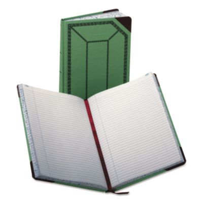 Account Record Book, Record-Style Rule, Green/Black/Red Cover, 12.13 X 7.44 Sheets, 300 Sheets/Book