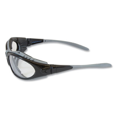 Optical Fuselage Hybrid Safety Glasses/Goggles, Black/Gray Full Frame, Clear Dual Lens