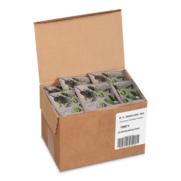 Steep Cafe Organic Black Tea, English Breakfast, 50 Bags/Carton