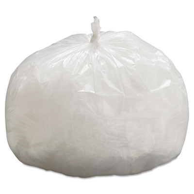 High-Density Can Liners, 33 Gal, 9 Mic, 33" x 39", Natural, Perforated Roll, 25 Bags/Roll, 20 Rolls/Carton