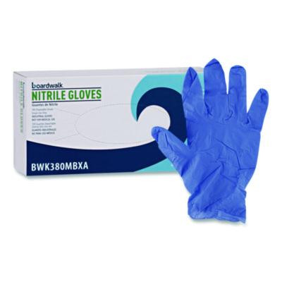 380 Series Disposable General-Purpose Nitrile Gloves, Powder-Free, Medium, 4 Mil Thick, 9.5" Long, Blue, 100/Box, 10 Boxes/Ct