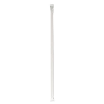 Wrapped Jumbo Straws, 10.25", Polypropylene, Red/White Striped, 500/Pack, 4 Packs/Carton