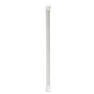 Wrapped Jumbo Paper Straws, 7.75", Paper, Black, 320/Pack, 4 Packs/Carton