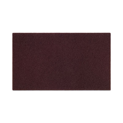 Deep Scrub Pads, 20 x 14, Maroon, 10/Carton