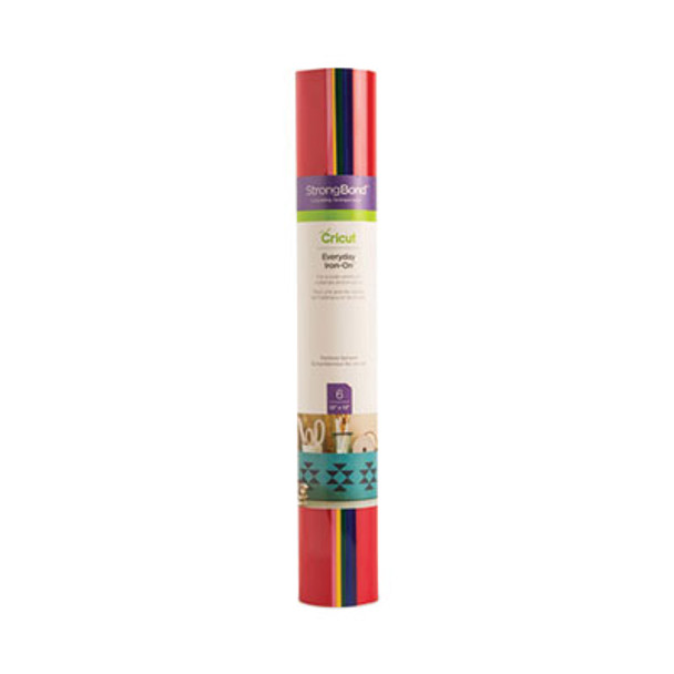 Everyday Iron-On Material For Assorted Surfaces, 12 x 12, Assorted Colors, 6/Pack
