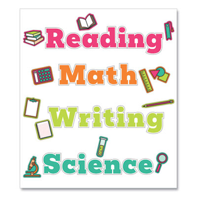 Wall Signs For Core Subjects, Core Subjects, Assorted Sizes, Multicolor, 37/Set