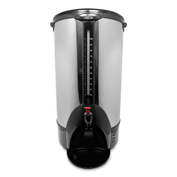 Home/Business 100-Cup Double-Wall Percolating Urn, Stainless Steel