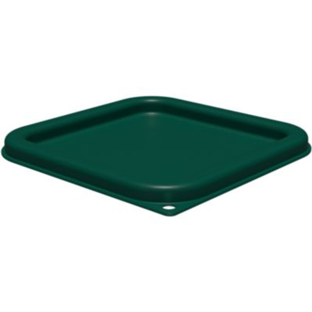 Squares Food Storage Container Lid, 7.31 x 7.31 x 0.63, Forest Green, Plastic