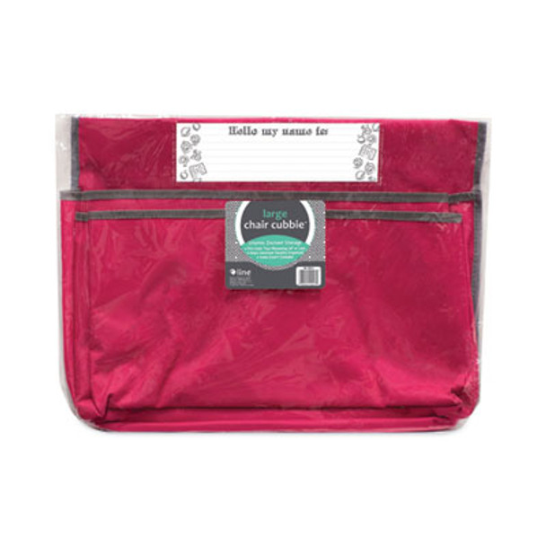 Chair Cubbies For Most Classroom Chair Styles, Large, 18 x 13.25, Fabric/Vinyl, Sunset Red