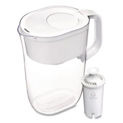 Tahoe Water Pitcher With Standard Filter, 10 Cups, Clear, 2/Carton