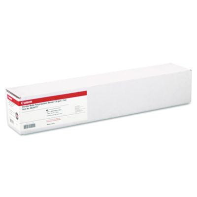 Durable Matte Polypropylene Banner Paper, 2" Core, 7 Mil, 24" X 100 Ft, White