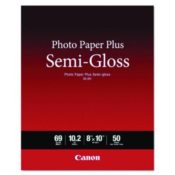 Photo Paper Plus Semi-Gloss, 10.2 Mil, 8 x 10, Semi-Gloss White, 50/Pack