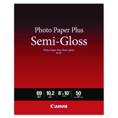 Photo Paper Plus Semi-Gloss, 10.2 Mil, 8 x 10, Semi-Gloss White, 50/Pack