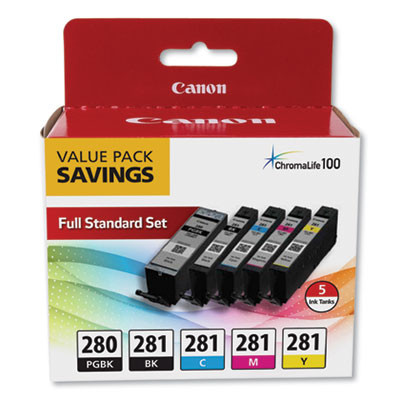 2075c006 (Pgi-280; Cli-281) Ink, Black Xl/Black/Cyan/Magenta/Yellow