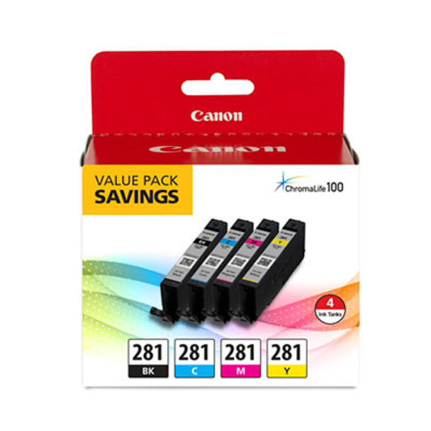 2091c005 (Cli-281) Ink, Black/Cyan/Magenta/Yellow