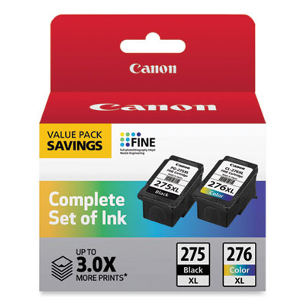 4981C008 (Pg-275Xl/Cl-276Xl) High-Yield Multipack Ink, Black/Tri-Color