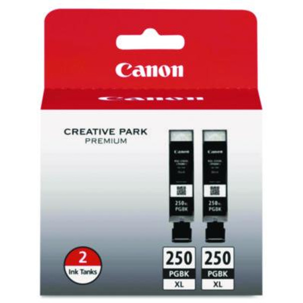 6432b004 (Pgi-250Xl) Chromalife100+ High-Yield Ink, 500 Page-Yield, Black, 2/Pack