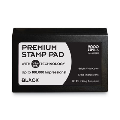 Microgel Stamp Pad For 2000 Plus, 4.25" x 2.75", Black