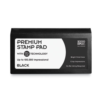 Microgel Stamp Pad For 2000 Plus, 6.17" x 3.13", Black