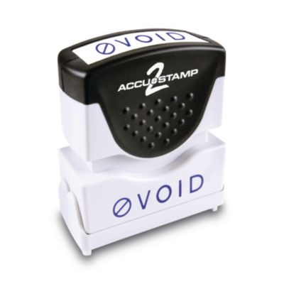Pre-Inked Shutter Stamp, Void, 1.63 x 0.5, Blue