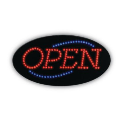 Led Open Sign, 10.5 x 20.13, Red And Blue Graphics