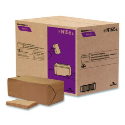 Select Full Fold Ii Napkins, 1-Ply, 12 x 8.5, White, 800/Pack, 12 Packs/Carton