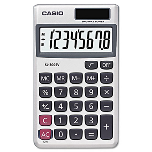 Sl-300Sv Handheld Calculator, 8-Digit Lcd