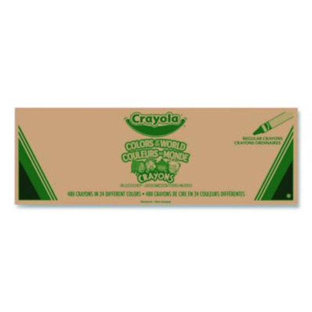 Colors Of The World Crayons Classpack, Assorted Colors, 480/Pack