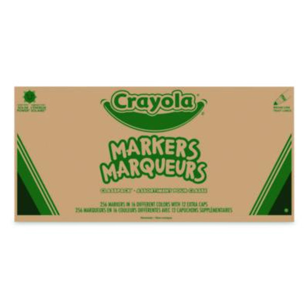 Non-Washable Marker, Broad Bullet Tip, Assorted Classic Colors, 256/Box