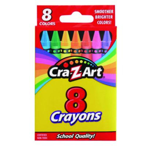Crayons, Regular Size, 8 Assorted Colors, 8/Pack
