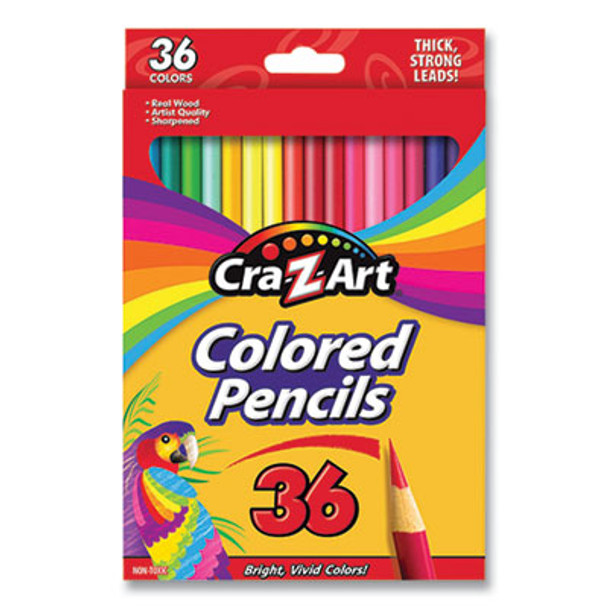 Colored Pencils, 36 Assorted Lead And Barrel Colors, 36/Box