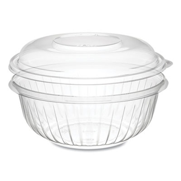 Presentabowls Bowl/Lid Combo-Paks, 32 Oz, Clear, Plastic, 63/Pack, 4 Pack/Carton
