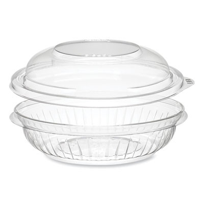 Presentabowls Bowl/Lid Combo-Paks, 8 Oz, Clear, Plastic, 63/Pack, 4 Packs/Carton