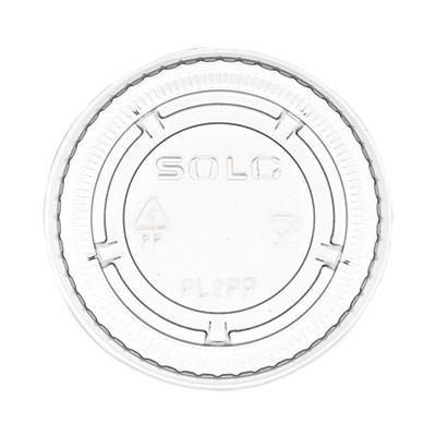 Portion/Souffle Cup Lids, Fits 1.5 Oz To 2.5 Oz Portion Containers, Plastic, Clear, 125/Sleeve, 20 Sleeves/Carton