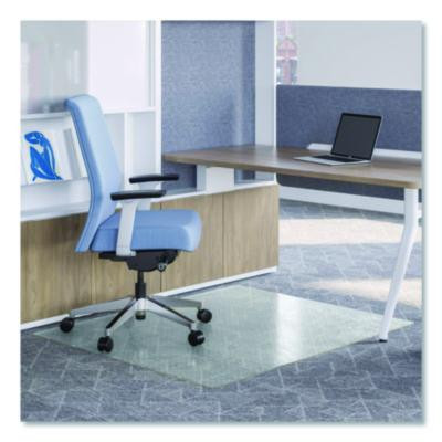 Oceanmat Carpet Chair Mat For Flat Pile Carpeted Floors, Rectangular, Straight Edges, 36" x 48", Clear